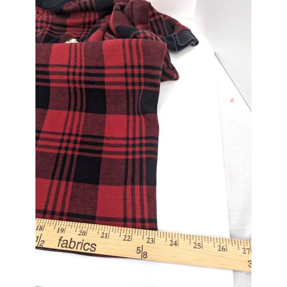 The Disney Store Men Red and Black Plaid Long Sleeve 3 Button Shirt Size Large - Picture 8 of 11